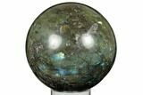 Flashy, Polished Labradorite Sphere - Madagascar #194932-2